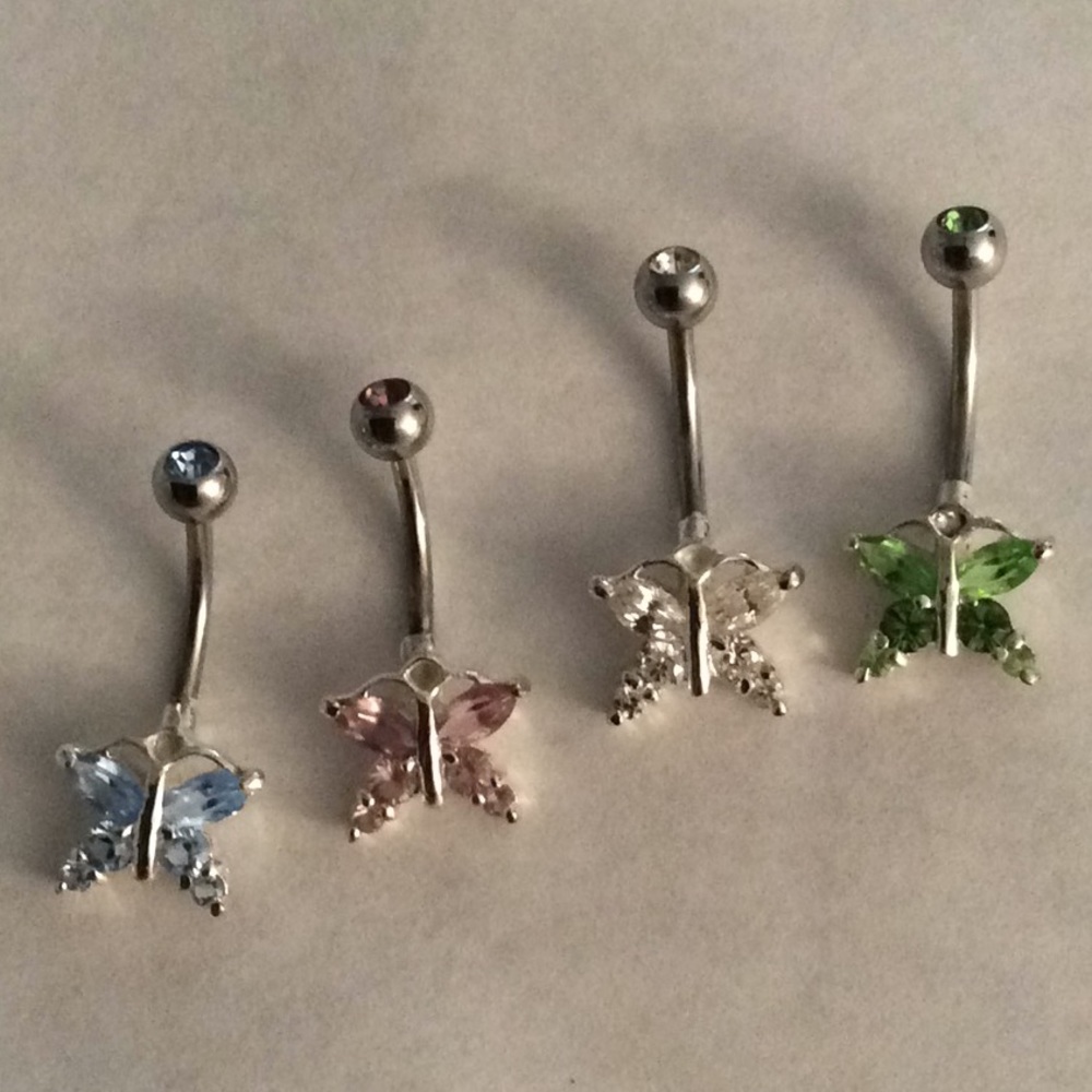 Cute Butterfly Belly Rings - Price is for one